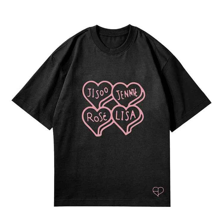 Blackpink Heart Name T-shirt