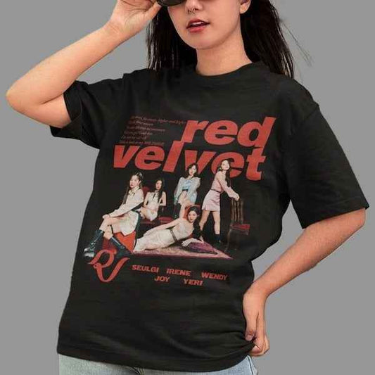 "Black Red Velvet T-Shirt"