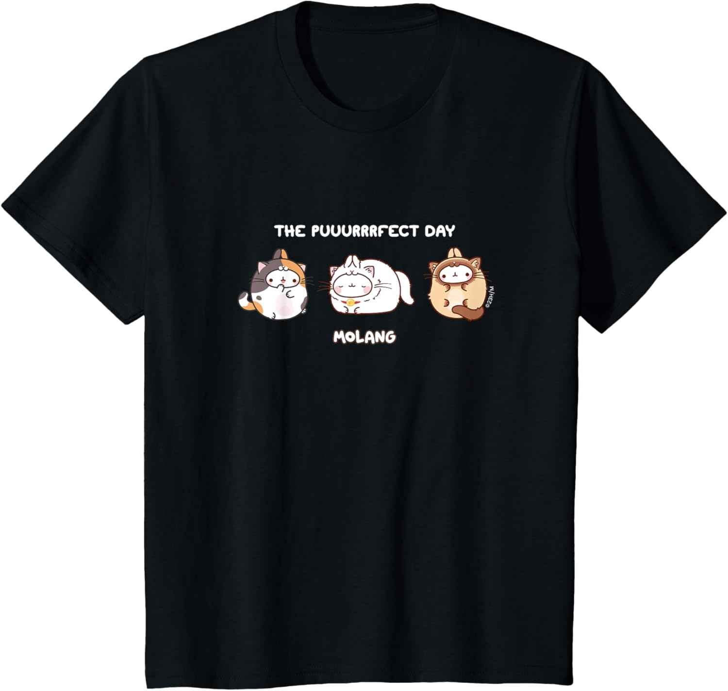 "Black Molang & Piu Piu Cartoon T-Shirt