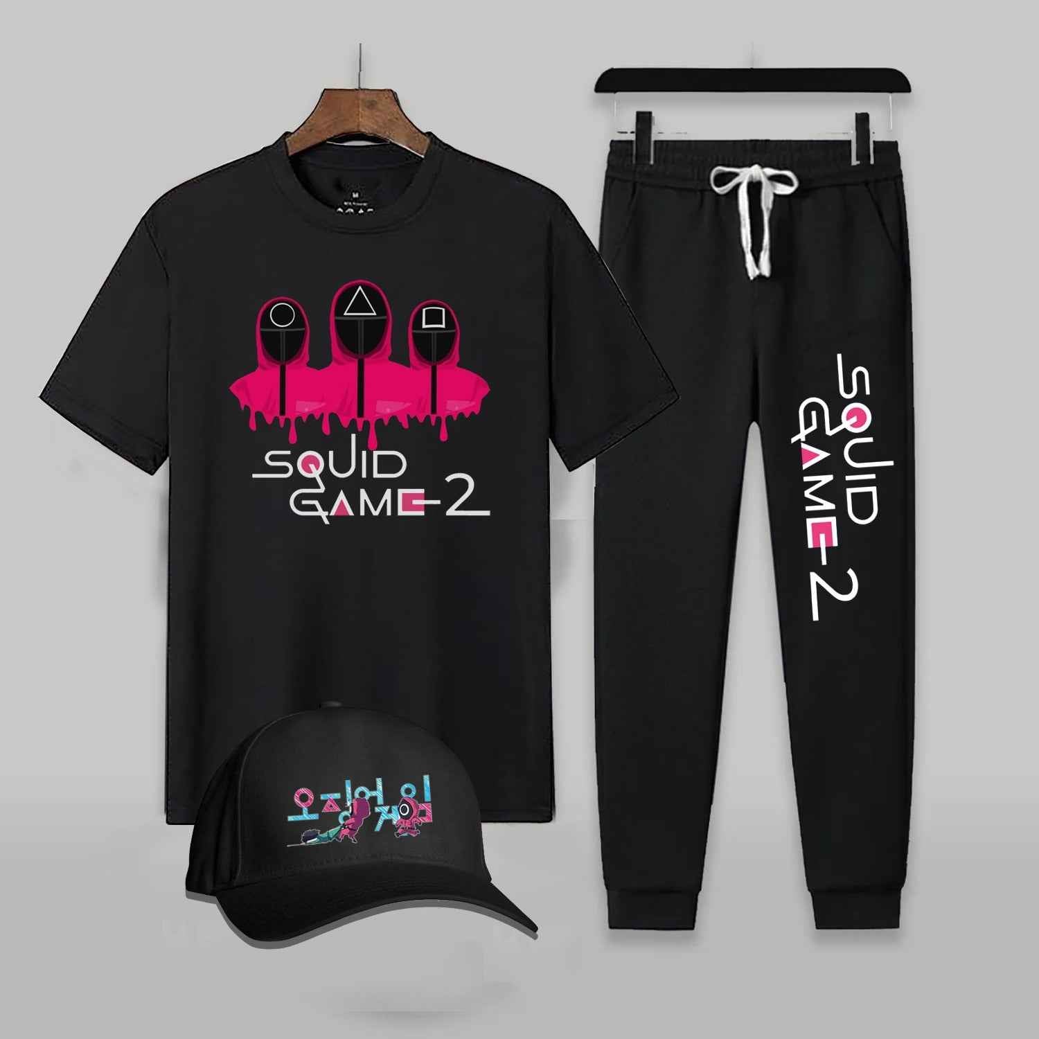 "Squid Game 2-Pack Tracksuit and Cap Set – Official Fan Apparel"