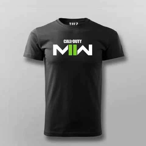 "Black Call of Duty MW2 Half Sleeve T-Shirt for Men"