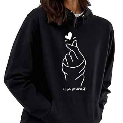 "Love Yourself Anime Hoodie - BTS Inspired K-Pop Merch"