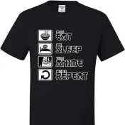 East Sleep Anime Repeat Mens T-Shirts